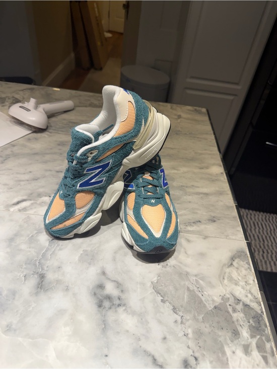 New Balance Shoes - New Balance Teal & Peach Chunky Runner Sneakers 9060 (no box)